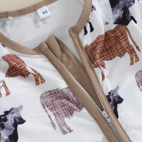 ملابس رعاة البقر الغربية لحديثي الولادة ملابس محايدة من قطعة واحدة رومبير بذلة للأطفال الرضع الأولاد والبنات ملابس الخريف والشتاء in Kuwait