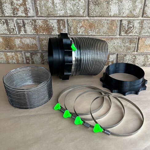 6" Port MagDuct Systems 10PC Starter Kit - Magnetic Dust Collector Quick Disconnect - Heavy Duty Neodymium Magnets On All Ports in Saudi Arabia