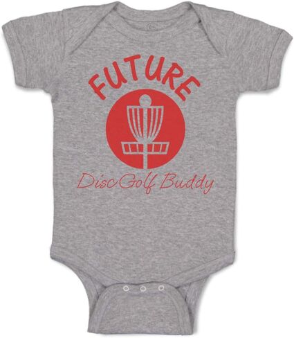 Baby Bodysuit Future Disc Golf Buddy Boy & Girl Baby Clothes Funny Cotton Oxford Gray Design Only Newborn in Saudi Arabia