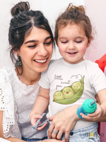 Little Sweet Pea Baby Cute Baby Bodysuit, Kids & Toddler T-Shirt - Funny Outfit for Girls Boys Baby Shower Foodie Tee in Saudi Arabia