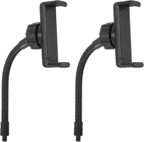 PATIKIL 2Pcs 19.7" Flexible Adjustable Gooseneck with Phone Clip, 1/4" Female Threaded Gooseneck Arm for Most Holder Threaded Adapter, Black in Saudi Arabia