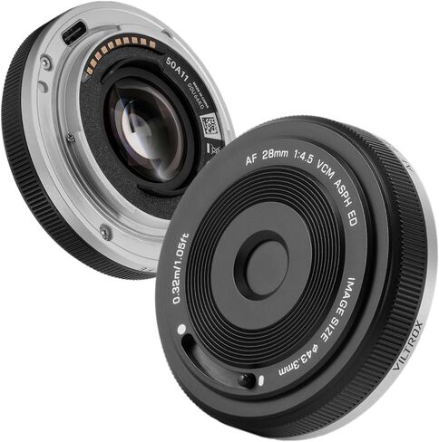 Viltrox AF 28mm f4.5 FE Pancake Lens for Sony E Mount Cameras (a7, a7R, a7S, a7C, a9) – Ultra-Thin, Full Frame, Lightweight, Black in Saudi Arabia