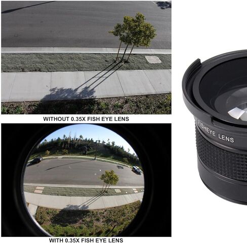 58MM Deluxe Lens Kit Included .35X FishEye Lens + Wide Angle Lens with Macro + 2X Telephoto Lens & Cleaning Kit for Canon EOS Rebel T7, T6, T5, T3, T100, 4000D, 2000D, 3000D in Kuwait