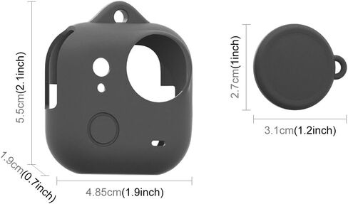 for Insta360 GO Ultra PULUZ Body Silicone Protective Cover with Lens Cap & Lanyards (Black) in Saudi Arabia