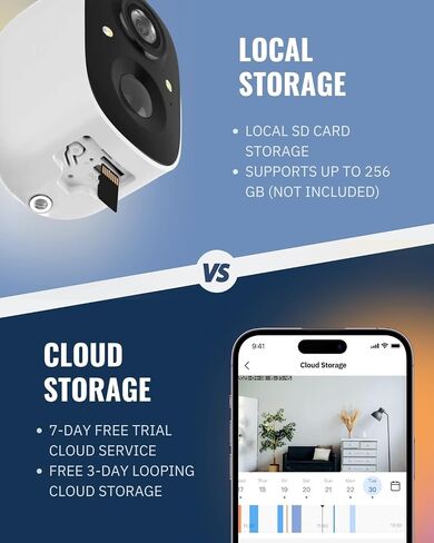 Security Cameras Wireless Outdoor, 2K Battery Powered Outside Cameras for Home Security, Indoor, WiFi, Color Night Vision, AI Motion Sensor, 2-Way Audio, Weatherproof, SD/Cloud Storage in Saudi Arabia