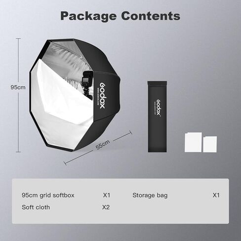 Godox 37.5in/95cm المثمن مظلة سوفت بوكس، المحمولة المثمن مظلة Octobox مع حقيبة حمل للتصوير الفوتوغرافي في الاستوديو in Saudi Arabia