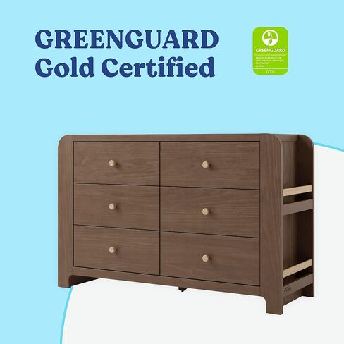 Graco Read-with-Me 3 Drawer Chest with Bookshelves and Removable Changing Topper (Olive with Driftwood) - GREENGUARD Gold Certified, Nursery & Kids' Bedroom Wood Chest with Spacious Storage in Saudi Arabia