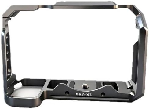 حامل قفص كاميرا فيديو من سبائك الألومنيوم لنيكون z5/Z5II/z6/z7/z6II/z7II/Z6III مع حامل حذاء بارد 1/4&3/8 بوصة فتحات لولبية كاملة DSLR من سبائك الألومنيوم قفص كاميرا فيديو (رمادي) in Kuwait