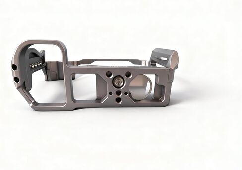 حامل قفص كاميرا فيديو من سبائك الألومنيوم لنيكون z5/Z5II/z6/z7/z6II/z7II/Z6III مع حامل حذاء بارد 1/4&3/8 بوصة فتحات لولبية كاملة DSLR من سبائك الألومنيوم قفص كاميرا فيديو (رمادي) in Kuwait