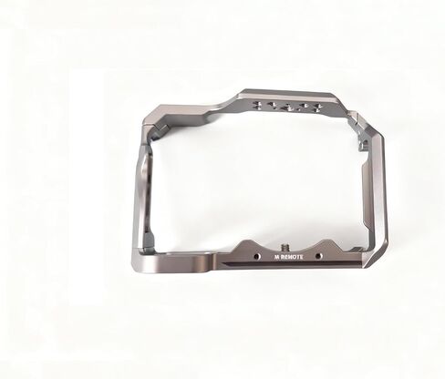 حامل قفص كاميرا فيديو من سبائك الألومنيوم لنيكون z5/Z5II/z6/z7/z6II/z7II/Z6III مع حامل حذاء بارد 1/4&3/8 بوصة فتحات لولبية كاملة DSLR من سبائك الألومنيوم قفص كاميرا فيديو (رمادي) in Kuwait