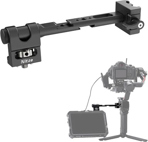 حامل شاشة Nitze Gimbal لـ DJI RS 4 Mini/RS 4 Pro/RS 4 / RS 3 Mini/RS 3 Pro/RS 3/ RSC 2/ RS 2، مع مشبك الناتو وحامل شاشة ميداني قابل للدوران 360 درجة، حمولة 3 كجم/6.6 رطل - N28-S1 in Saudi Arabia