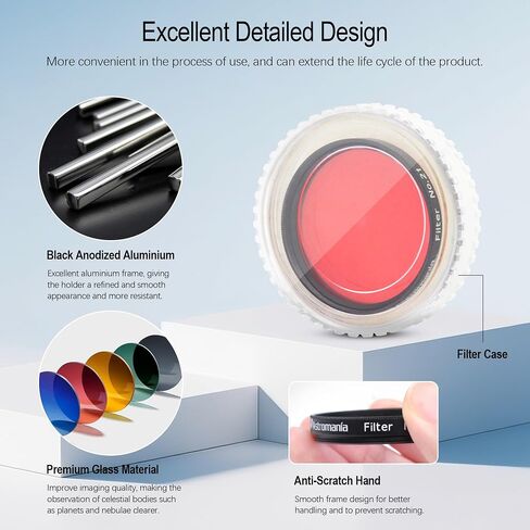 Astromania 2" Color/Planetary Filter for Telescope - #21 Orange - Bundle with - 2" #25 Red&ND96-0.9 Moon Filter in Saudi Arabia