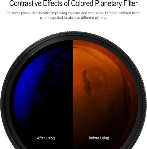 Astromania 2" Color/Planetary Filter for Telescope - #38A Dark Blue - Bundle with - 2" #21 Orange&ND96-0.9 Moon Filter in Saudi Arabia
