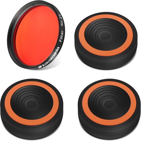 Astromania 2" Color/Planetary Filter for Telescope - #21 Orange - Bundle with - Anti-Vibration Pads for Telescope Mount & Camera Tripod in Saudi Arabia