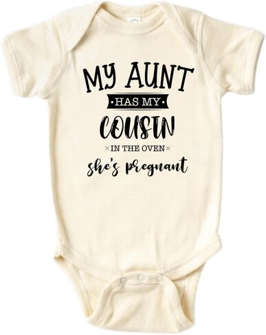 عمتي لديها ابن عم في الفرن Baby Onesie® ملابس أطفال لطيفة هدية إعلان الطفل 80 in Kuwait