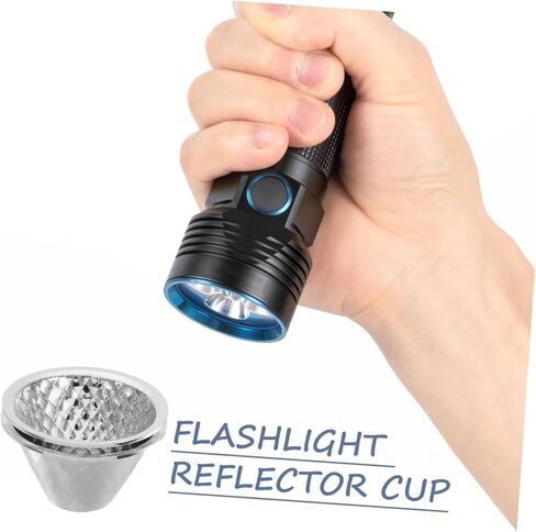 Uonlytech 2pcs Flashlight Reflector Cup Replacement Part Spotlight Accessory for Led Lighting Compact Reflector Ring for Indoor and Outdoor Use Enhances Light Focus and Distance in Kuwait