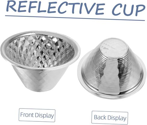 Uonlytech 2pcs Flashlight Reflector Cup Replacement Part Spotlight Accessory for Led Lighting Compact Reflector Ring for Indoor and Outdoor Use Enhances Light Focus and Distance in Kuwait