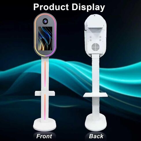 DSLR Photo Booth with 15.6 Inch Touch Screen, Photobooth Machine with Flight Case & RGB Light for Wedding Graduation Party Events Rental (White, Photo Booth) in Kuwait