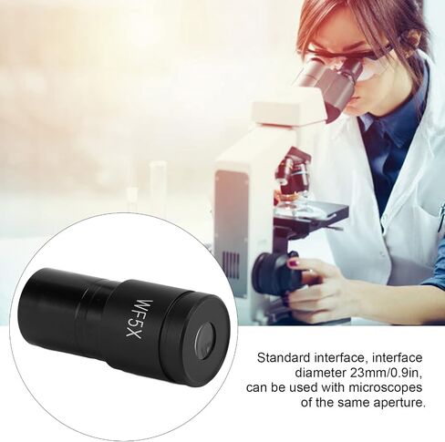 Microscope Eyepiece, WF5X Wide Angle Eyepiece, High Refractive Index, High Definition, High Light Transmittance, Universal Biological Eyepiece for Microscopes (WF10X) in Saudi Arabia