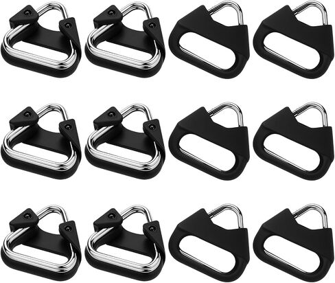 12Pcs Stainless Steel Triangle Split Rings, Compatible Camera Strap Adapter Hook Lug Ring with Plastic Cap for Cameras Shoulder Strap Belt Hook Lanyard in Saudi Arabia