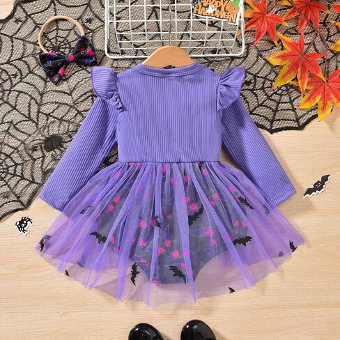 ملابس My First Halloween للفتيات الصغيرات حديثي الولادة، بذلات قطعة واحدة، ملابس رقعة اليقطين للرضع in Kuwait