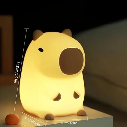 Night Light,Cute Tangerine LED Squishy Novelty Animal Night Lamp,Dimmable Soft Silicone Nursery Nightlight for Kids, Rechargeable Bedroom Touch Lamp, Dorm Decor, Baby Boys Girls Gift (Pear) in Saudi Arabia