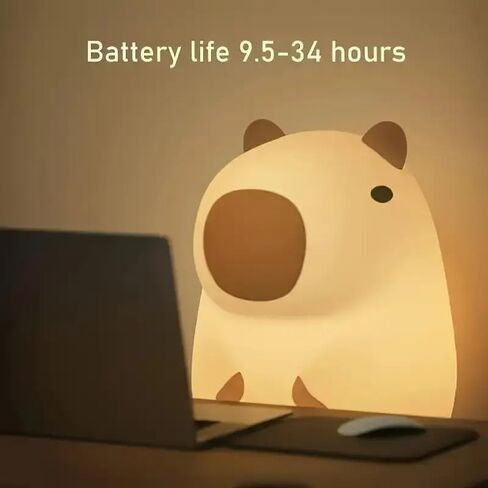 Night Light,Cute Tangerine LED Squishy Novelty Animal Night Lamp,Dimmable Soft Silicone Nursery Nightlight for Kids, Rechargeable Bedroom Touch Lamp, Dorm Decor, Baby Boys Girls Gift (Pear) in Saudi Arabia