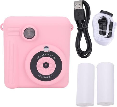 كاميرا Ciciglow Kids للطباعة الفورية، كاميرا طباعة صور فورية بعدسة مزدوجة بدقة 1080 بكسل عالية الدقة مع بطارية 1200 مللي أمبير في الساعة للمتعة والإبداع في الهواء الطلق in Kuwait