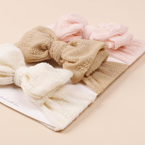 2PCS Double Layer Butterfly Headband - 6.5in Soft Elastic Band with in Saudi Arabia
