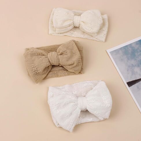 2PCS Double Layer Butterfly Headband - 6.5in Soft Elastic Band with in Saudi Arabia