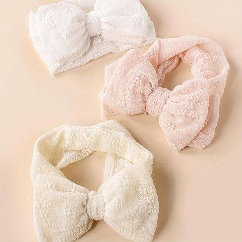 2PCS Double Layer Butterfly Headband - 6.5in Soft Elastic Band with in Saudi Arabia