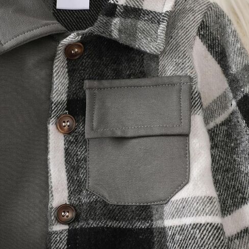 ​Baby Boys 2-Piece Boutique Set, Vintage Plaid Shirt with Classic Button Detail and Comfortable Pants in Kuwait