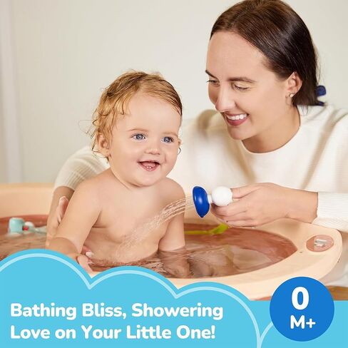 G-WACK Baby Bath Toys رشاش رأس الدش مع ميزان حرارة الماء للمواليد الجدد والأطفال الصغار والأطفال | إكسسوارات الطفل والأساسيات في حوض الاستحمام أو المغسلة | شامبو حمام شطف | USB قابلة للشحن-V2 in Kuwait