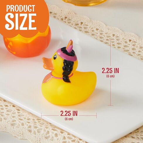 JOYIN 18PCS Thanksgiving Rubber Ducks for Boys Girls Kids & Toddlers, Thanksgiving Party Favor Gifts, Rubber Ducky Bath Toys, Kids Fun Bath Duck Toys in Saudi Arabia