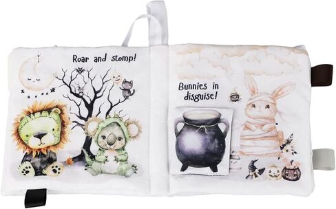 Ali+Oli Baby Cloth Book – Soft Sensory Crinkle Book for Infants 0-12 Months – Early Learning Touch & Feel Tummy Time Toy – Colorful taggies - Newborn Shower Gift - Farm Animals in Saudi Arabia