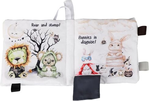 Ali+Oli Baby Cloth Book – Soft Sensory Crinkle Book for Infants 0-12 Months – Early Learning Touch & Feel Tummy Time Toy – Colorful taggies - Newborn Shower Gift - Farm Animals in Saudi Arabia