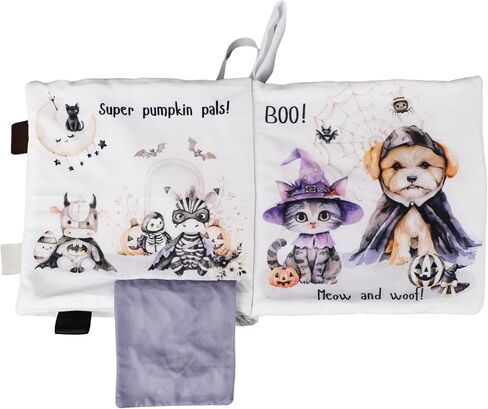 Ali+Oli Baby Cloth Book – Soft Sensory Crinkle Book for Infants 0-12 Months – Early Learning Touch & Feel Tummy Time Toy – Colorful taggies - Newborn Shower Gift - Farm Animals in Saudi Arabia
