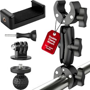 3-in-1 Umbrella Clamp for Chairs, Strollers, Boats & Kayaks – Adjustable Mounting Bracket for Umbrella, Camera & Phone – Durable Anti-Slip Trolling Motor Stabilizer for Outdoor Hands-Free Use in Saudi Arabia