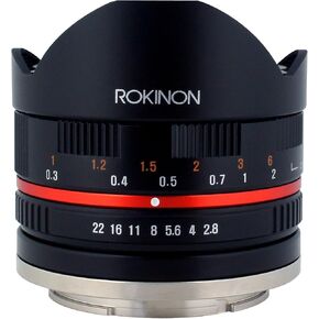 عدسة Rokinon 8 مم F2.8 UMC Fisheye II (أسود) ثابتة لكاميرات Sony E-Mount (NEX) (RK8MBK28-E) (متجددة) in Kuwait