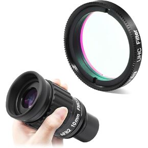 Astromania 1.25 Inch Ultra Wide Angle Eyepiece for Planetary and Deep Space 82 Degree 10mm UWA Eyepiece - Bundle with - 1.25" UHC (Ultra High Contrast) Filter in Saudi Arabia