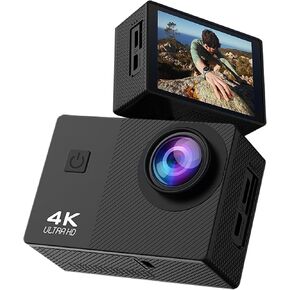 كاميرا أكشن 4K، كاميرا رياضية مقاومة للماء بعرض 170 درجة، وشاشات 2.0 بوصة يمكن ارتداؤها أثناء ركوب الدراجات، والثبات، والبث المباشر in Kuwait