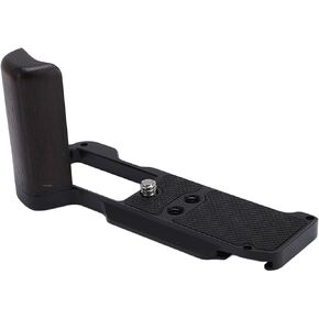 Drfeify Camera L Shape Grip, Aluminum Alloy Wood Handle, Ergonomic Support for X M5 with Arrow Storage Case for Side Photography (Black) in Kuwait