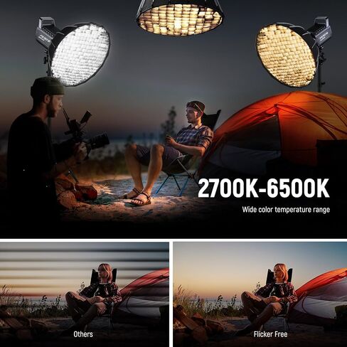 NEEWER FS230B LED Studio Video Light, 230W Bi Colour COB Continuous Lighting with 2.4G/APP Control, 110000Lux/m, 2700K-6500K, CRI 97+, Bowens Mount, Cleaning Cloth for Photography Video Recording in Saudi Arabia