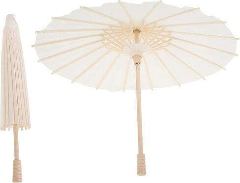 Luxshiny 2Pcs Decorative Blank Paper Umbrella for DIY Handcrafts Photography Diameter White Oiled Paper Parasol for Parties Festivals and Giving in Saudi Arabia