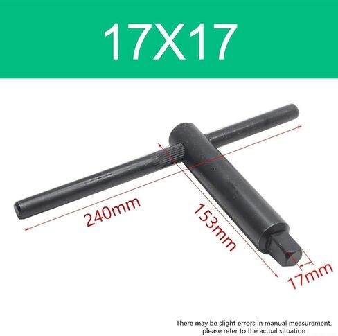 مفتاح ربط على شكل حرف T للمخرطة - 8 مم/10 مم/12 مم/14 مم/17 مم أداة مفتاح مفتاح مربع لآلات طحن جهاز التوجيه CNC مفاتيح تشاك معدنية (8 * 8) in Kuwait