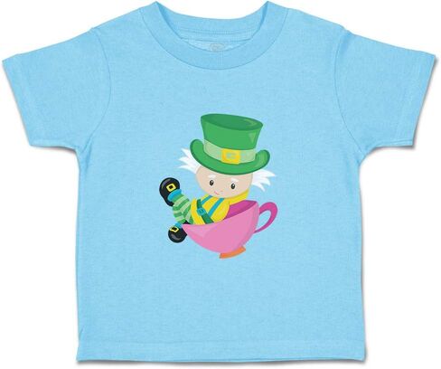 تي شيرت للأطفال الصغار شخصيات أخرى شخصيات The Mad Hatter قطنية أخرى ملابس الجد للأولاد والبنات قبعة طفل مضحك تي شيرت تصميم أزرق مائي فقط 2T in Saudi Arabia