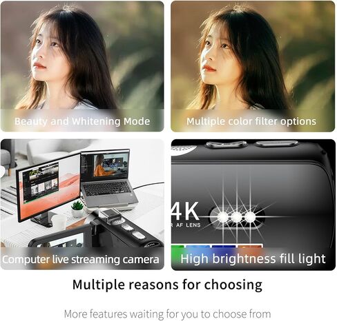 4K HD Digital Camera, 28X Zoom Video Recorder Auto Focus with 3 Inch Rotation Screen, Portable Selfie Vlog Camera Camcorder with LED Light for Travel in Saudi Arabia