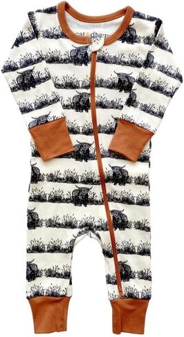 Cat & Dogma Organic Cotton Zippy Playsuit for Babies and Infants, Unisex, 0-3 Months to 18-24 Months in Saudi Arabia