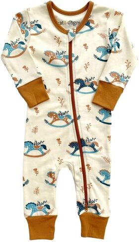 Cat & Dogma Organic Cotton Zippy Playsuit for Babies and Infants, Unisex, 0-3 Months to 18-24 Months in Saudi Arabia