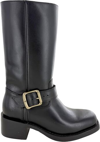 Frye Campus Buckle Women's Mid Calf Boot, Brush Off Leather, Zipper Closure, 10.2" Shaft Height, Stylish Footwear in Saudi Arabia